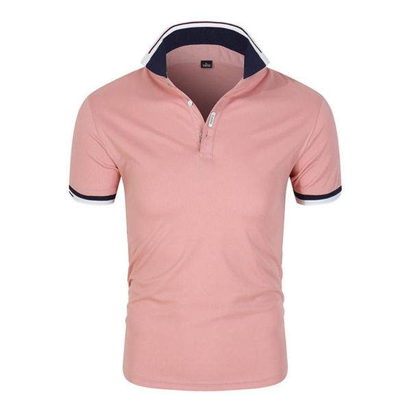 

men's polos dailou summer shirt casual social business short-sleeved mens lapel shirts clothing, White;black