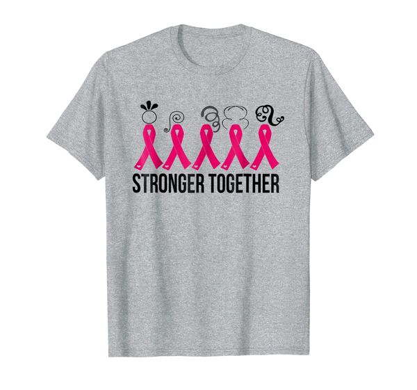 

stronger together breast cancer awareness shirt, White;black