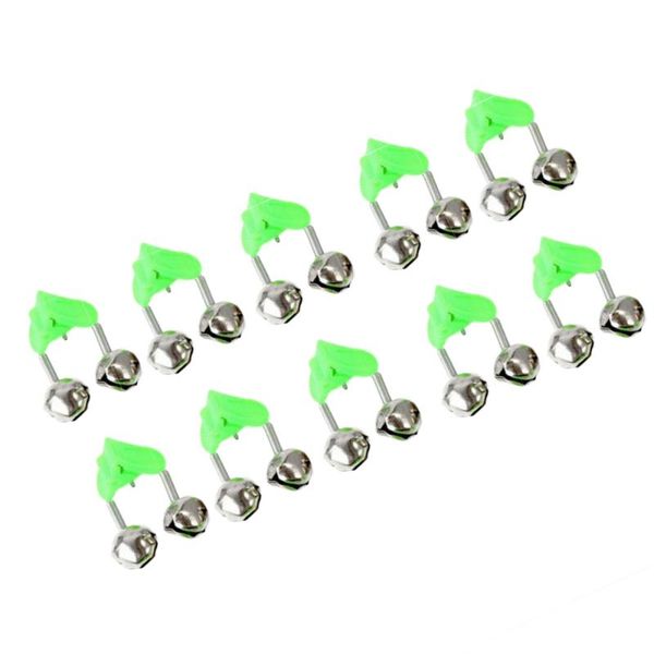 

40pcs fishing rod alarm clip style dual alert bells clamp tip twin accessories