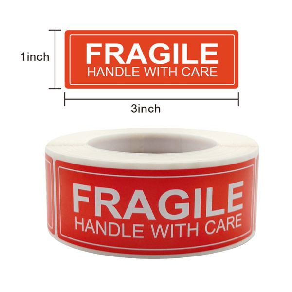 

handle with care fragile stickers adhesive label 250 labels per roll 122843