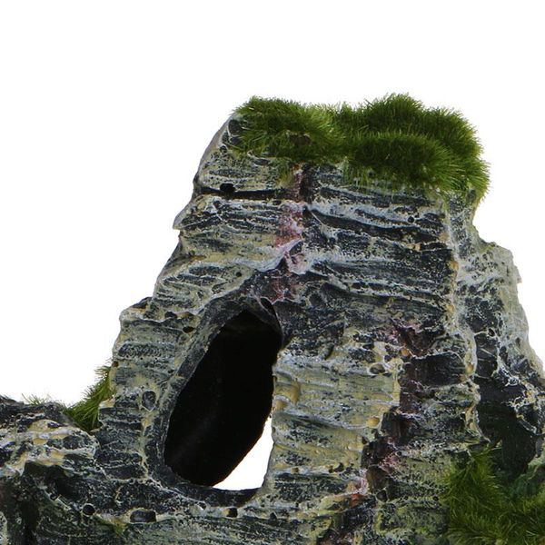 

decorations resin mountain view fish tank cave moss bridge decor aquarium rockery ornament b2qb