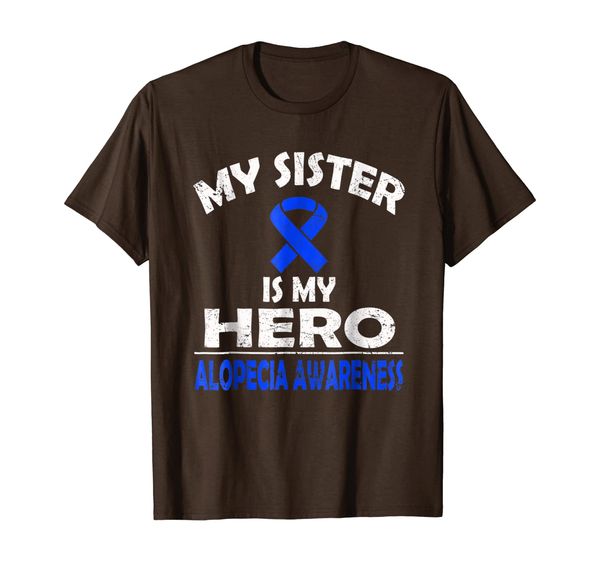 

my sister is my hero alopecia awareness t shirt, White;black