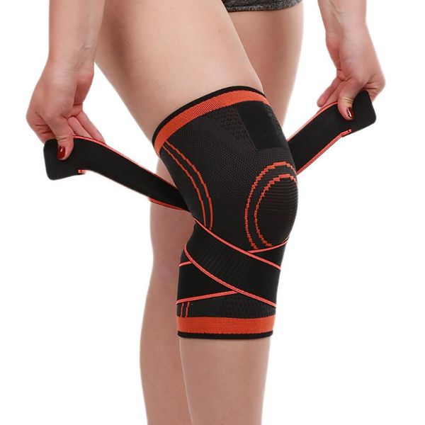 

sports kneepad men pressurized elastic knee pads support fitness gear basketball volleyball brace protector elbow &, Black;gray