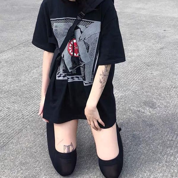 

men's t-shirts cavempt 21ss short-sleeved and women's t-shirt loose retro harajuku travel suit reflective printing shirt, White;black