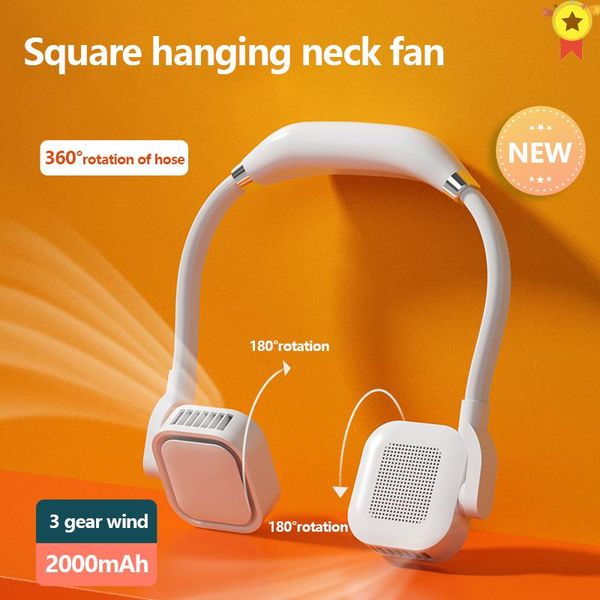 

electric fans portable bladeless neck fan usb rechargeable mini cooler no leaf cooling with 3 wind speed ac