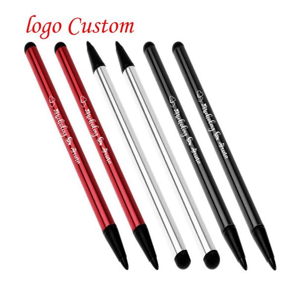 

party favor dual-purpose metal stylus capacitive screen resistive touch pen general-purpose for navigation mobile phones