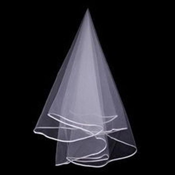 

bridal veils simple and elegent wedding veil tulle short white 2021 ivory, Black