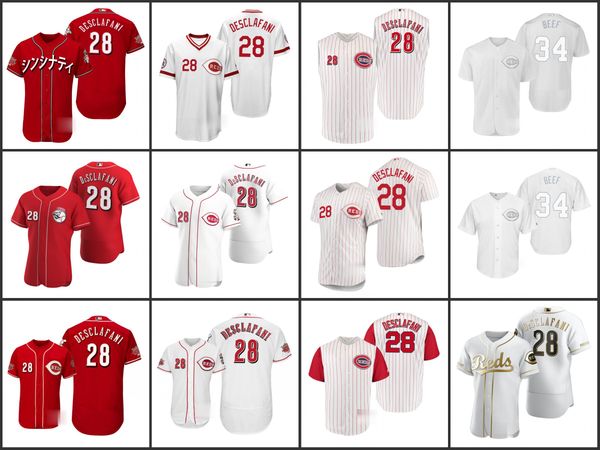 

cincinnati reds men 34 brian o'grady beef 28 anthony desclafani women youth jersey, Black;red