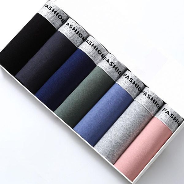 

underpants 7pcs/men panties multicolor men cotton underwear male fashionable body fit breathable men's boxers l-3xl, Black;white