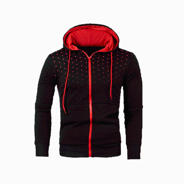

men's hoodies & sweatshirts 2021 casual fashion autumn winter sports zipper outwear with hood plus size for male, Black