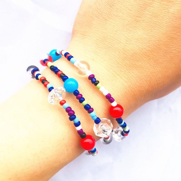 

beaded, strands kpop bangtan boys bracelets tanaka color bracelet youth group beaded elastic wrist gift accessories men and wome, Black