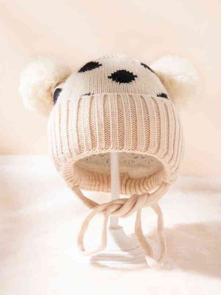 

baby pom decor knitted hat she, Yellow