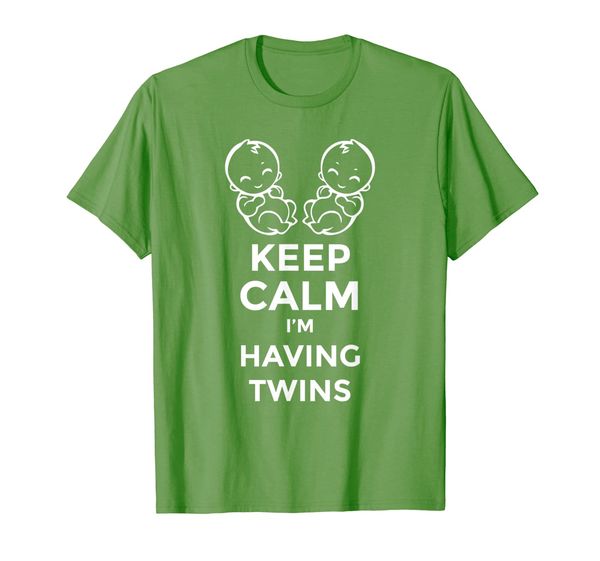 

keep calm i'm having twins maternity t shirt, White;black