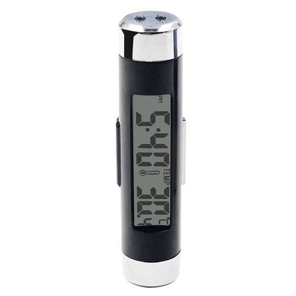 

in 1 car auto thermometer clock calendar lcd digital display screen clip-on blue back light automotive accessories interior decorations