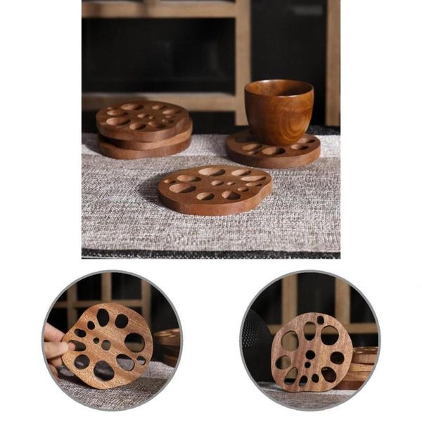 

mats & pads excellent table mat polished lotus root shape cup decorative wooden pad