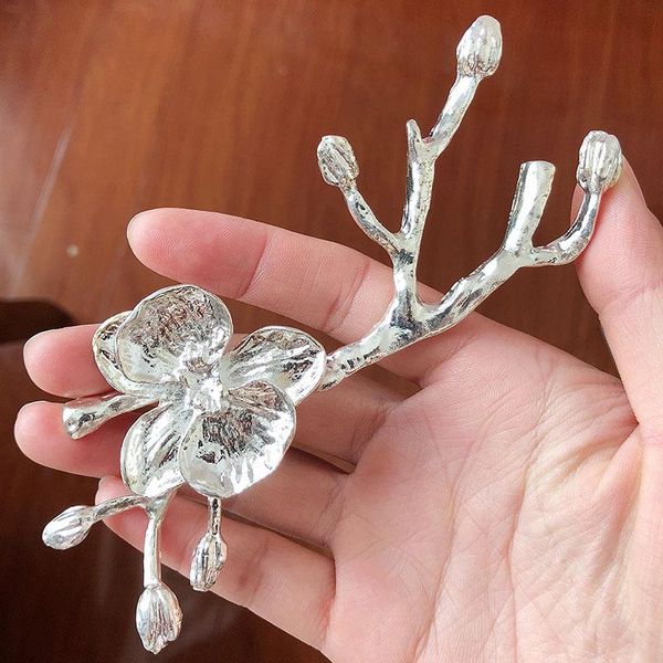 

6/ pcs metal alloy napkin ring creative plum flower wedding buckle rings