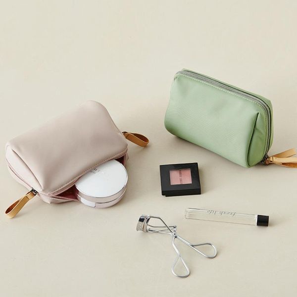 

cosmetic bags & cases 2021 women bag solid color korean style makeup pouch toiletry waterproof organizer case drop