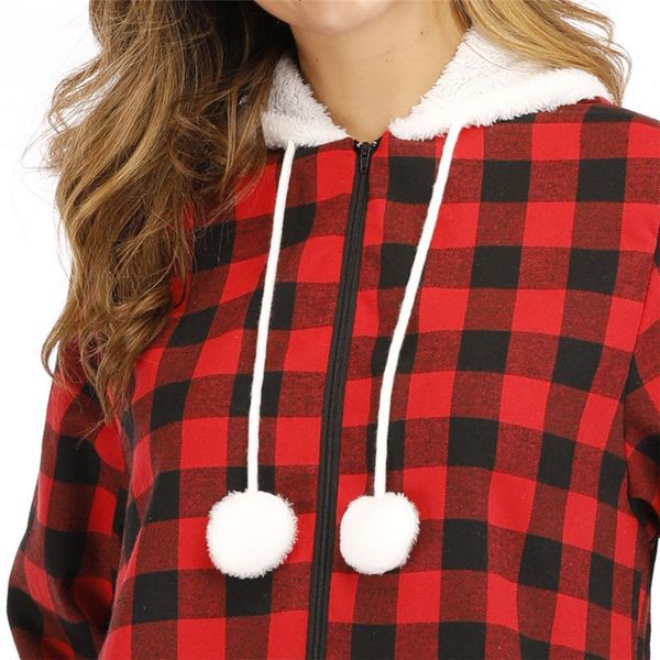 

jumpsuits onesies hooded winter autumn sleepwear pajamasone piece pajamas for women hick warm cute long homewear mtag 483r, Black;white