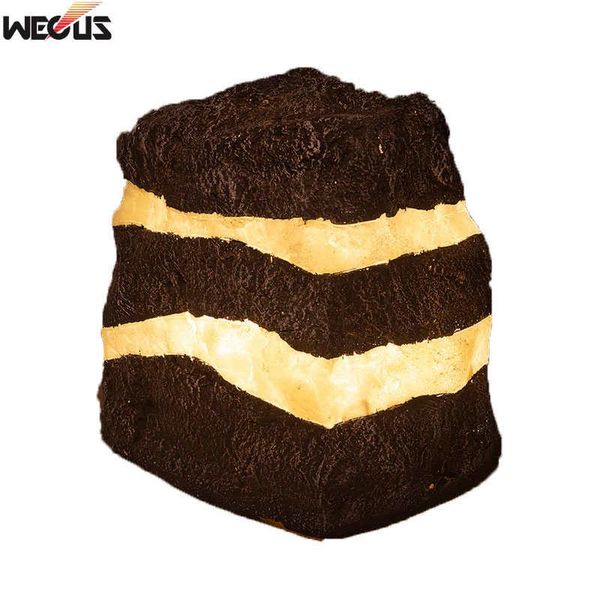 

(wecus) outdoor imitation stone lawn lamp, park natural resin villa/garden light lamps