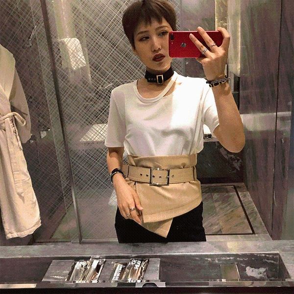 

belts 2021 polyester corset fajas woman belly in sealing stripes beam waist belt fashionable joker retro widen the show thin, Black;brown