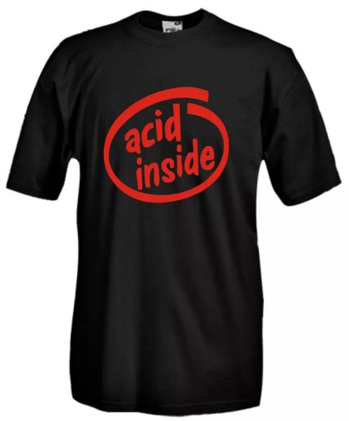 

t-shirt shirt acid inside g10 intel spirit phrases written fun, White;black