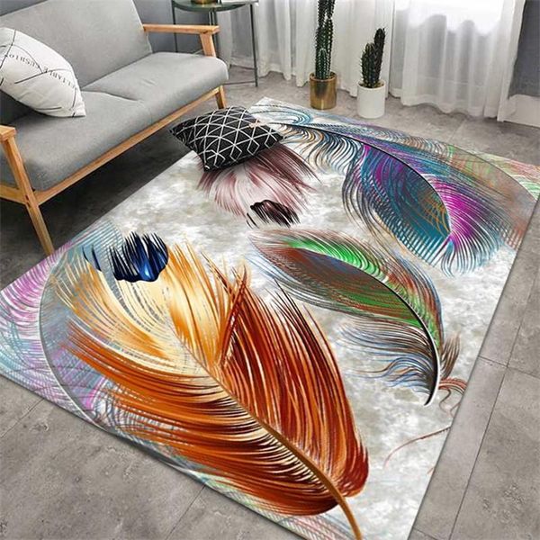 

carpets fashionable washable carpet living room bedroom modern feather printed non slip
