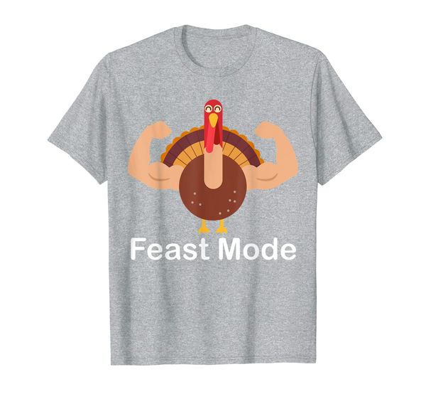 

thanksgiving holiday feast mode turkey macho t-shirt, White;black