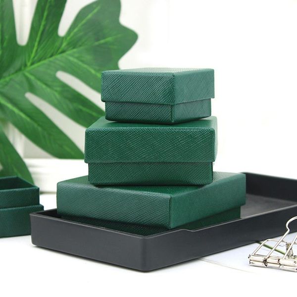 

gift wrap 5pcs dark green jewelry wrapping boxes ring earrings case necklace bracelet watch holder brooch pendant container
