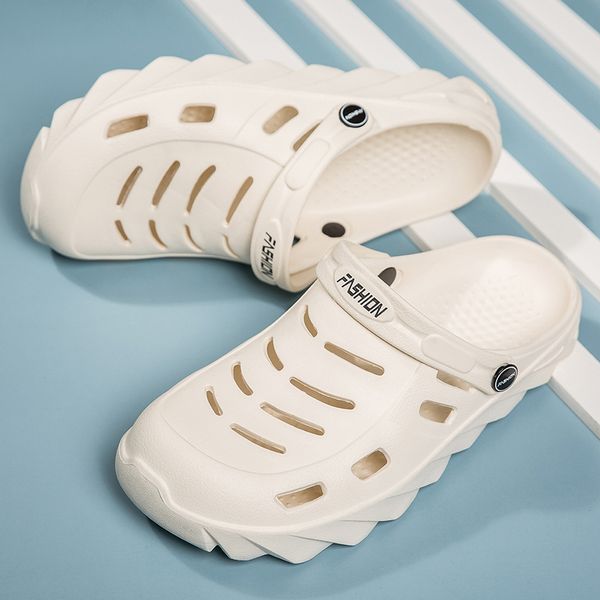 

casual slippers sell well lady gentlemen sandals children breathable and lightweight sandy beach hole shoes soft bottom men women, Black