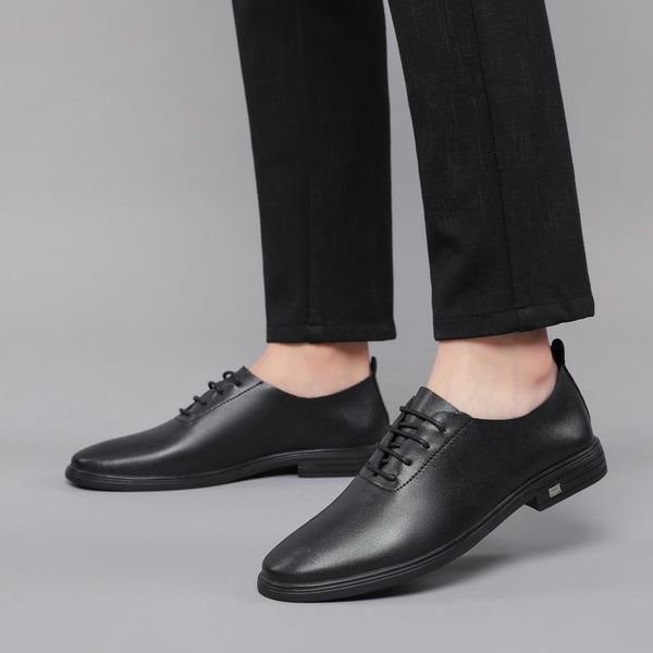 

dress shoes mens formal genuine leather oxford for men lace up breathable black white wedding laces brogues