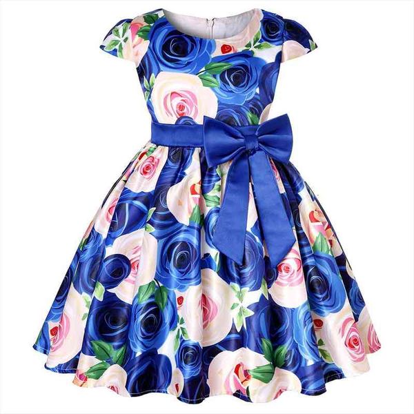 

baby girls elegant blooming girl dresses rose flower garden cotton christmas halloween princess wedding party costume kids, Red;yellow