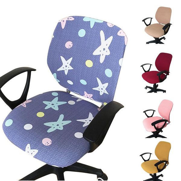 

chair covers office cover elastic arm for bedroom computer rotating lift case washable seat decor