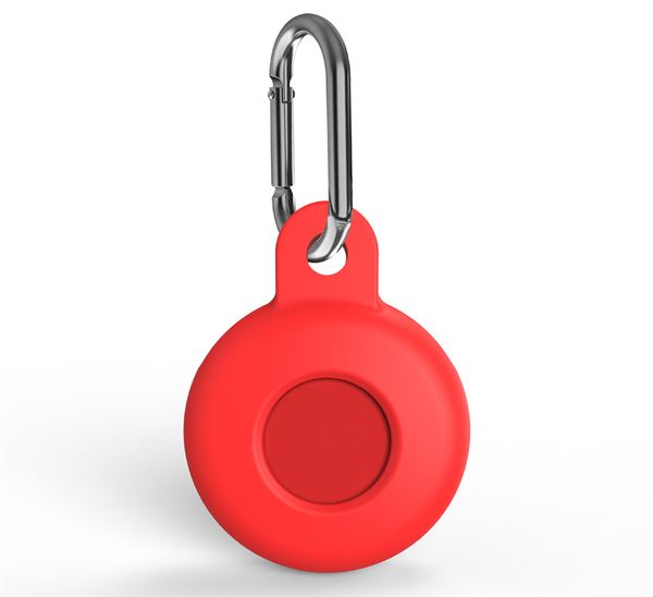 

2021 airtag trackers loop silicone case protective cover shell with key ring for apple airtags smart bluetooth wireless tracker anti-lost
