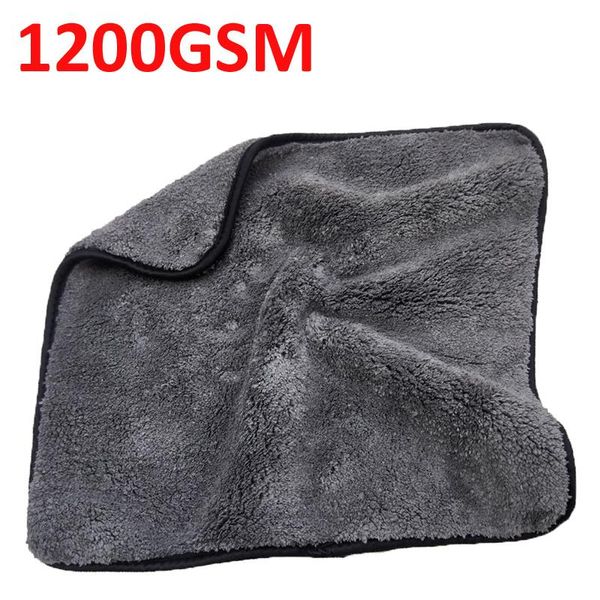 

car wash 1200gsm detailing microfiber towel cleaning drying cloth thick washing rag for cars kitchen care sponge