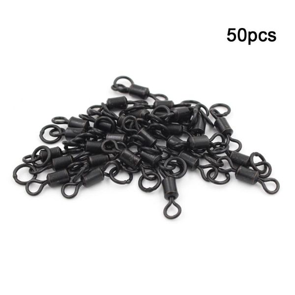 

20pcs 50pcs fishing swivels flexible ring corrosion resistant anti glare steel micro hook safe portable for carp high tensile hooks