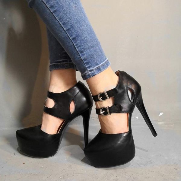 

dress shoes shofoo shoes,fashion women's , leather fabric, about 14.5 cm heels, pointed toe pumps, banquet shoes., Black