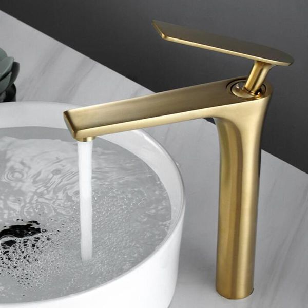 

bathroom sink faucets brush gold basin faucet single lever and cold mixer tap solid brass lavtory