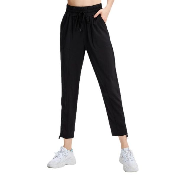 

yoga outfit women fitness running sweatpants with pocket drawstring leisure pants lady workout clothing indoor outdoor sports