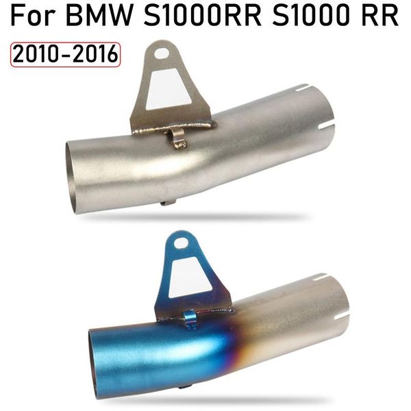 

motorcycle exhaust system muffle contact middle link 60mm pipe slip-on for s1000rr s1000 rr 2010-2021 without