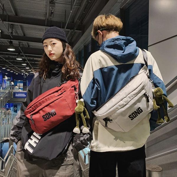 

large capacity waist bag fanny pack streetwear chest hip hop banana bags outdoor big belt