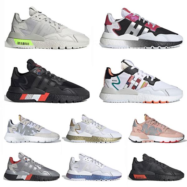 

2021 arrival nite jogger sports running shoes outdoor tennis silver metallic pink signal green 3m white collegiate trainers sneakers 36-45