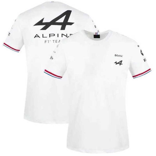 

f1 t shirts alpine team alonso 14 racing competition audience t-shirt season motorsport car fan jersey line short sleeve clothing work cloth, White;black