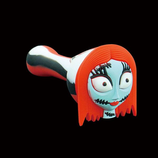 Tubos de fumar Mulher fantasma Pipes de silicone Bubbler Tobacco Tubo manual Dab Rig Mangueira Junta com tigela de vidro