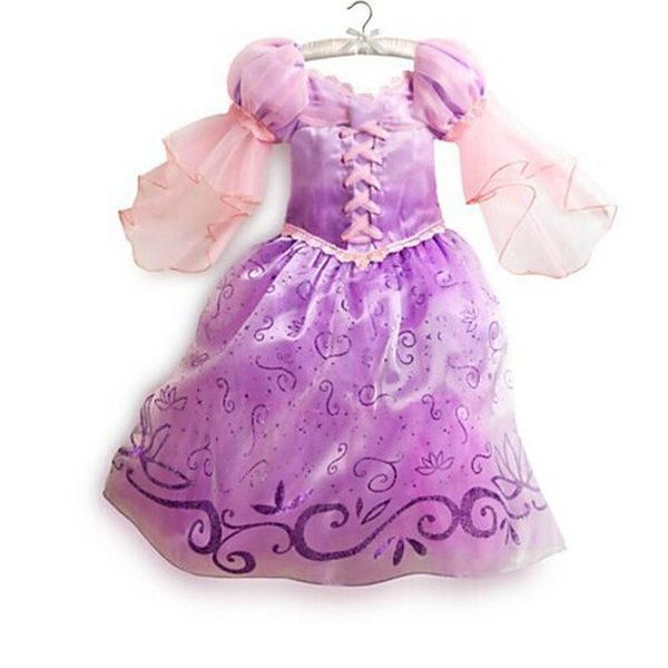 

girl's dresses european and american long hair princess cartoon sophia dress girl christmas yxx, Red;yellow