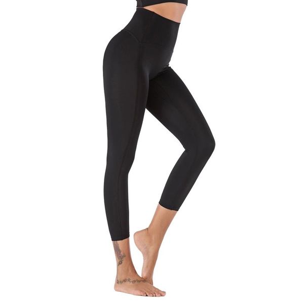

seamless high waist nude yoga pants women buttocks stretch sports nine-point fitness outdoor leggings wi outfit