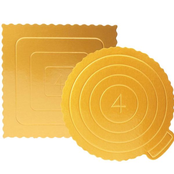 

other bakeware 5pcs 4inch square cake boards golden paper card board biscuit decoration bottom baking hard pad tools