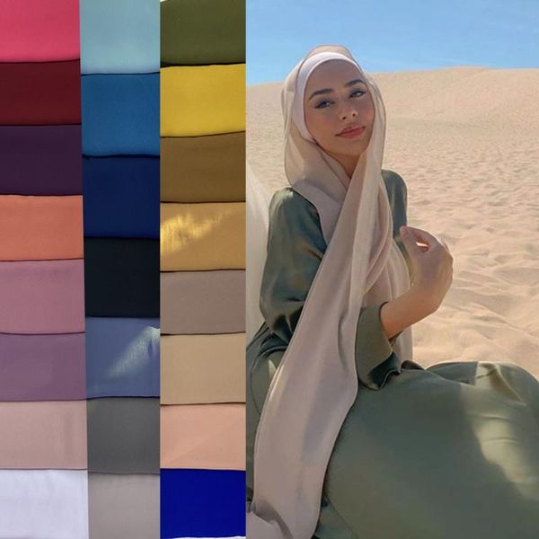 

good stitching stitch plain premium heavy chiffon hijab scarf malaysian women's scarves hijabs long shawl 200*70cm, Blue;gray