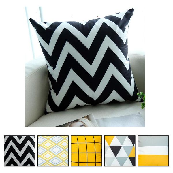 

pillow case 18' geometric sofa throw cushion cover suede home decor style1
