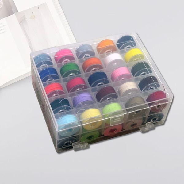 

yarn 36 grids storage box and colors bobbin thread sewing machine supplies holder for home, Black;white