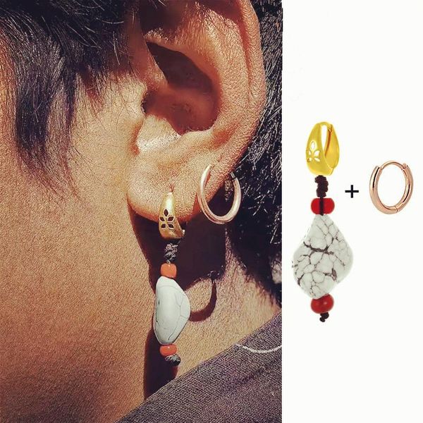 

fashion ethnic tibetan ding zhen earrings trend style retro stud, Golden;silver